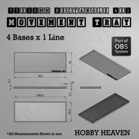 Rectangle Movement Trays | Cavalry & Monsters | 50×25-100×60mm | OBS System
