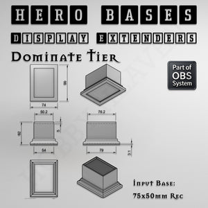 Hero Bases Display Extenders | Squares and Rectangles | Convert Gaming Bases to Display Bases & Plinths