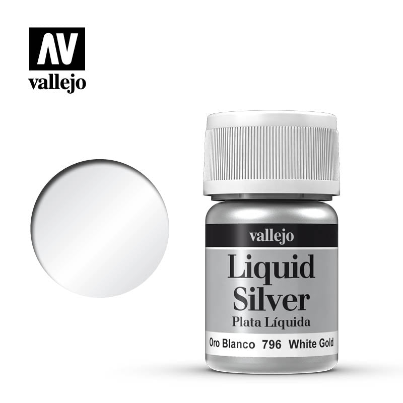 Vallejo White Gold Liquid Gold Paints 35ml 70.796