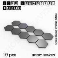 Hexagonal Bases 10mm to 200mm 3d Print Full Range Tabletop Games
