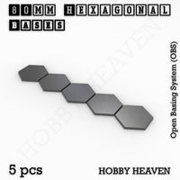 Hexagonal Bases 10mm to 200mm 3d Print Full Range Tabletop Games
