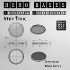Hero Bases Display Extenders | Round and Ovals | Convert Gaming Bases to Display Bases & Plinths