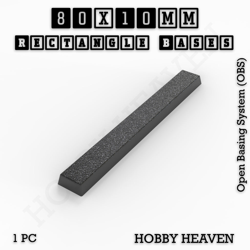Rectangle Bases Range Sizes - 75x30mm to 125x40mm Medium Sizes 3d Print Full Range Tabletop Games