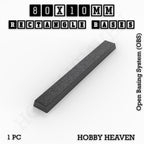 Rectangle Bases Range Sizes - 75x30mm to 125x40mm Medium Sizes 3d Print Full Range Tabletop Games