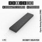 Rectangle Bases Range Sizes - 75x30mm to 125x40mm Medium Sizes 3d Print Full Range Tabletop Games