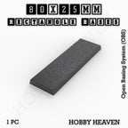 Rectangle Bases Range Sizes - 75x30mm to 125x40mm Medium Sizes 3d Print Full Range Tabletop Games