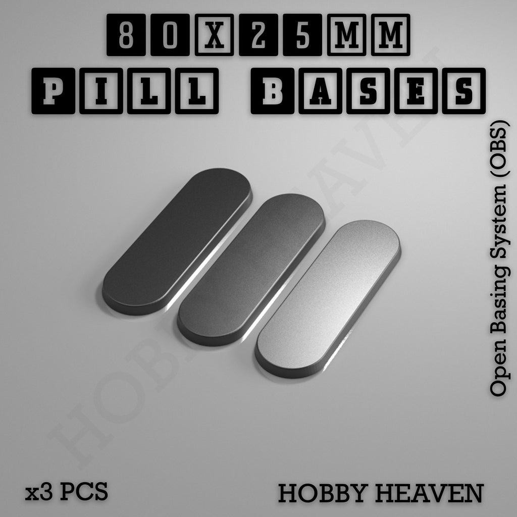 Pill Bases Range - 3d Print Full Range Tabletop Games