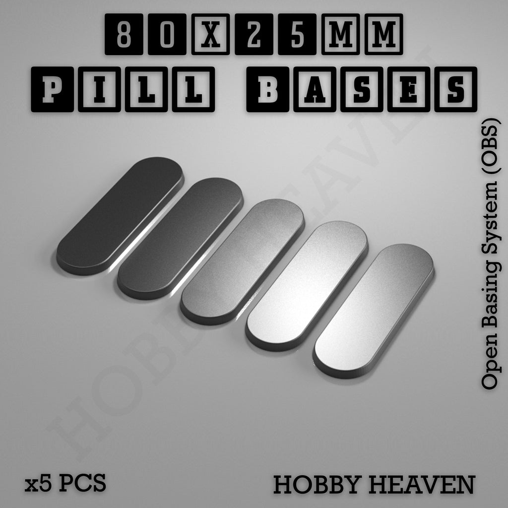 Pill Bases Range - 3d Print Full Range Tabletop Games