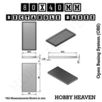 Rectangle Bases Range Sizes - 75x30mm to 125x40mm Medium Sizes 3d Print Full Range Tabletop Games