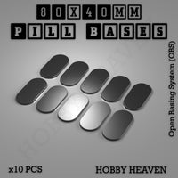 Pill Bases Range - 3d Print Full Range Tabletop Games
