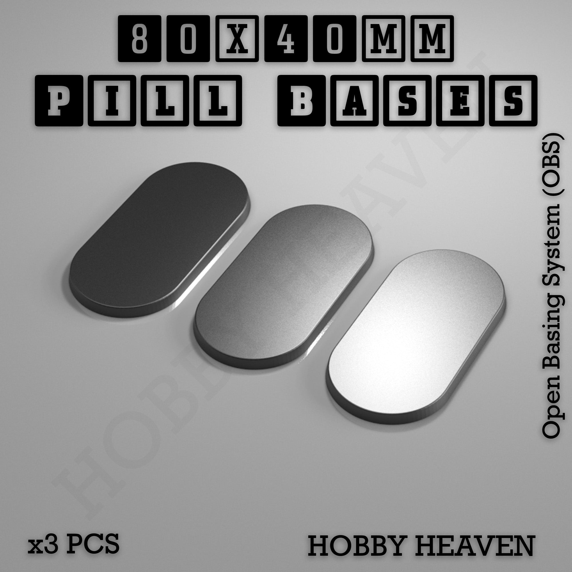 Pill Bases Range - 3d Print Full Range Tabletop Games