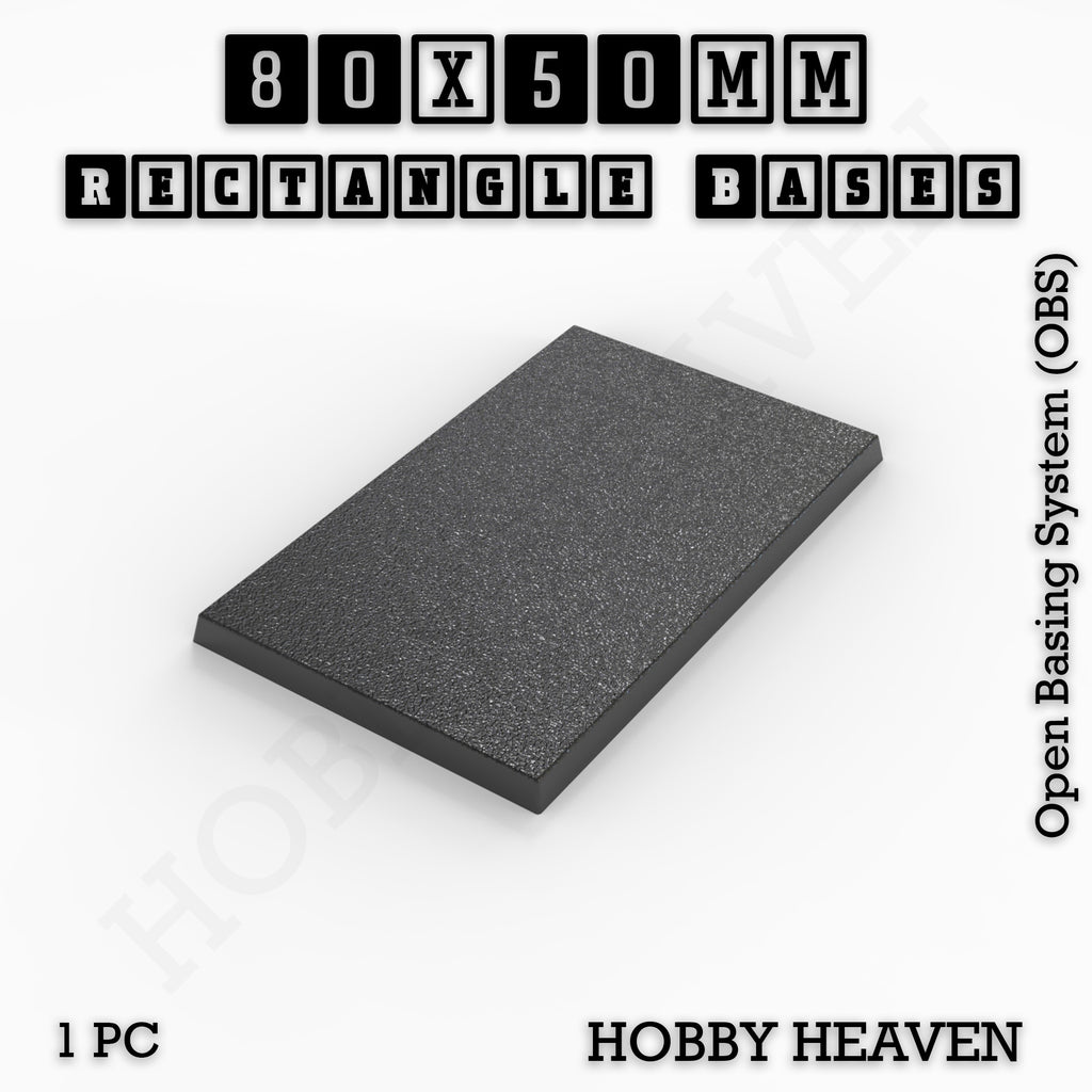 Rectangle Bases Range Sizes - 75x30mm to 125x40mm Medium Sizes 3d Print Full Range Tabletop Games