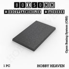 Rectangle Bases Range Sizes - 75x30mm to 125x40mm Medium Sizes 3d Print Full Range Tabletop Games