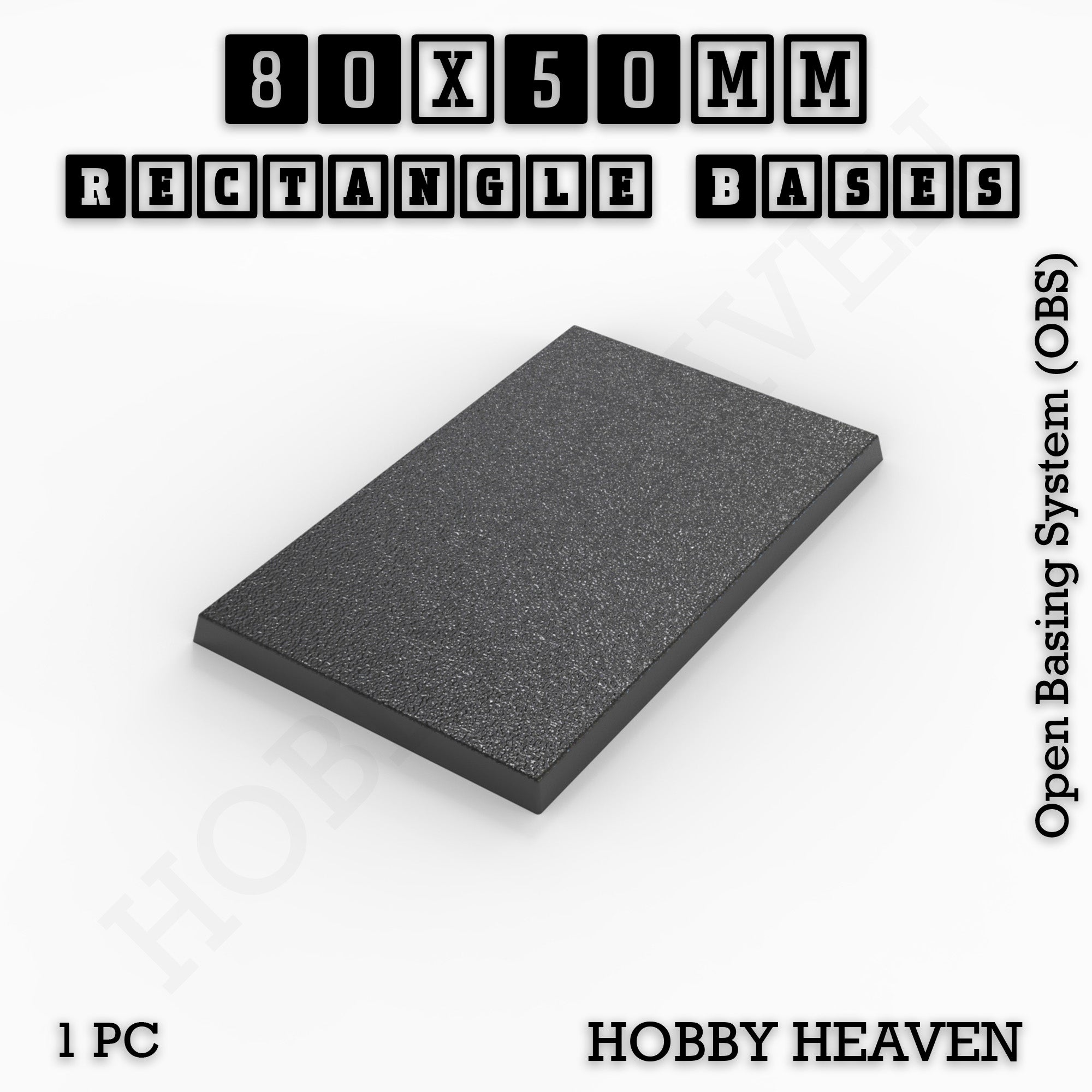Rectangle Bases Range Sizes - 75x30mm to 125x40mm Medium Sizes 3d Print Full Range Tabletop Games