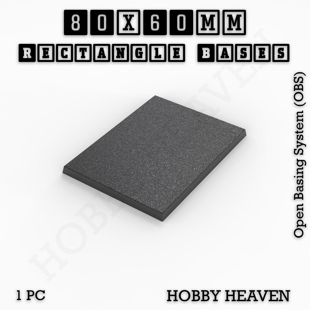 Rectangle Bases Range Sizes - 75x30mm to 125x40mm Medium Sizes 3d Print Full Range Tabletop Games