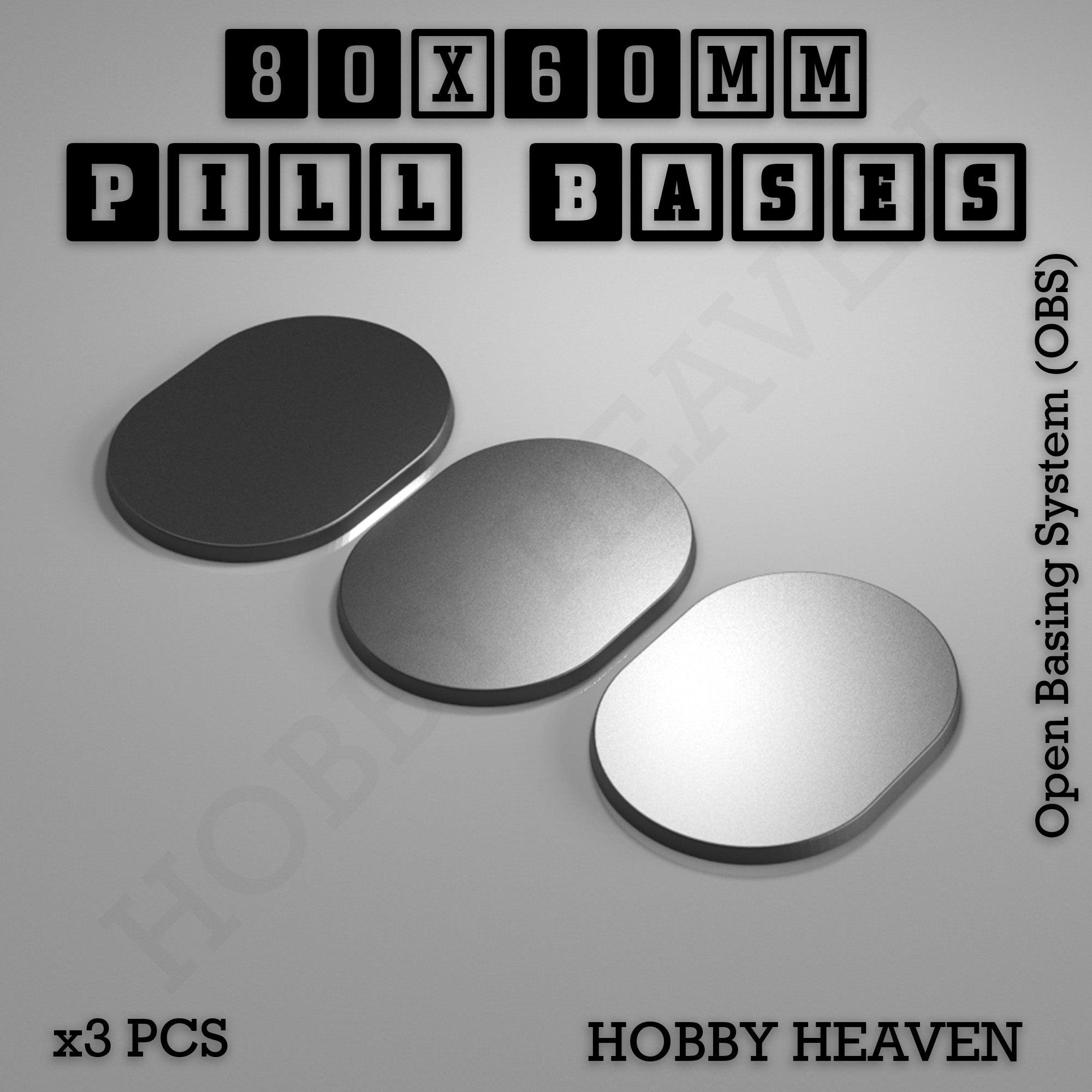 Pill Bases Range - 3d Print Full Range Tabletop Games