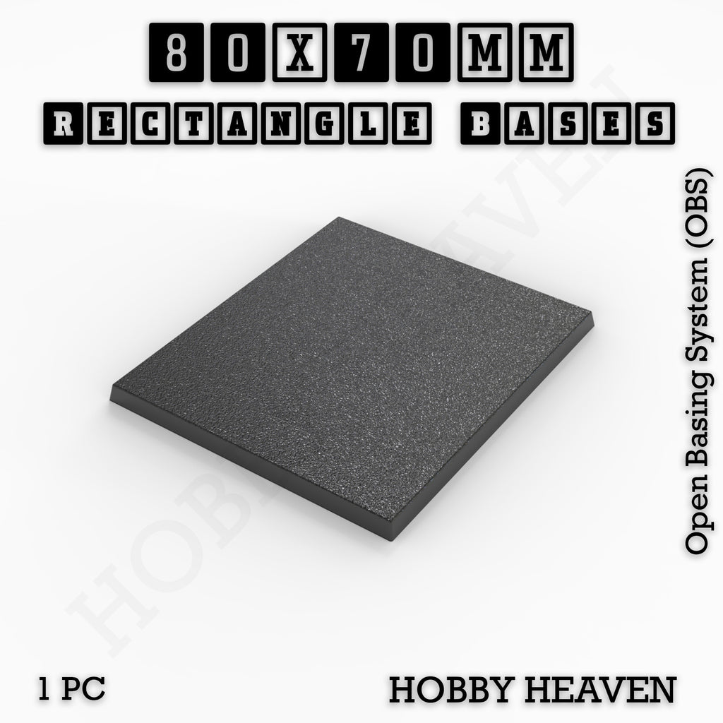 Rectangle Bases Range Sizes - 75x30mm to 125x40mm Medium Sizes 3d Print Full Range Tabletop Games