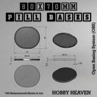 Pill Bases Range - 3d Print Full Range Tabletop Games
