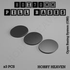 Pill Bases Range - 3d Print Full Range Tabletop Games