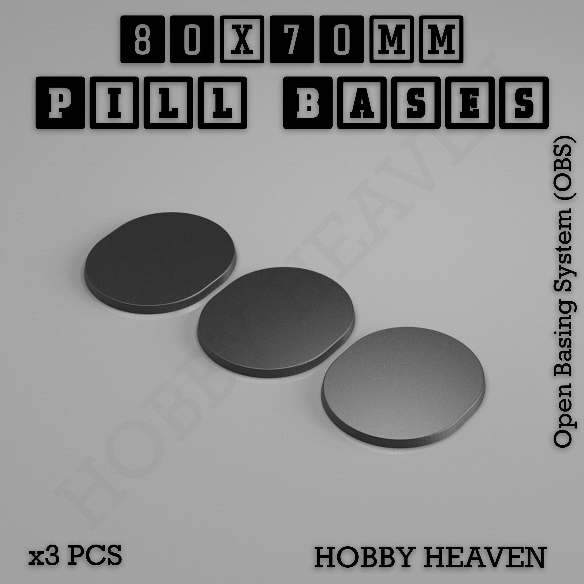 Pill Bases Range - 3d Print Full Range Tabletop Games