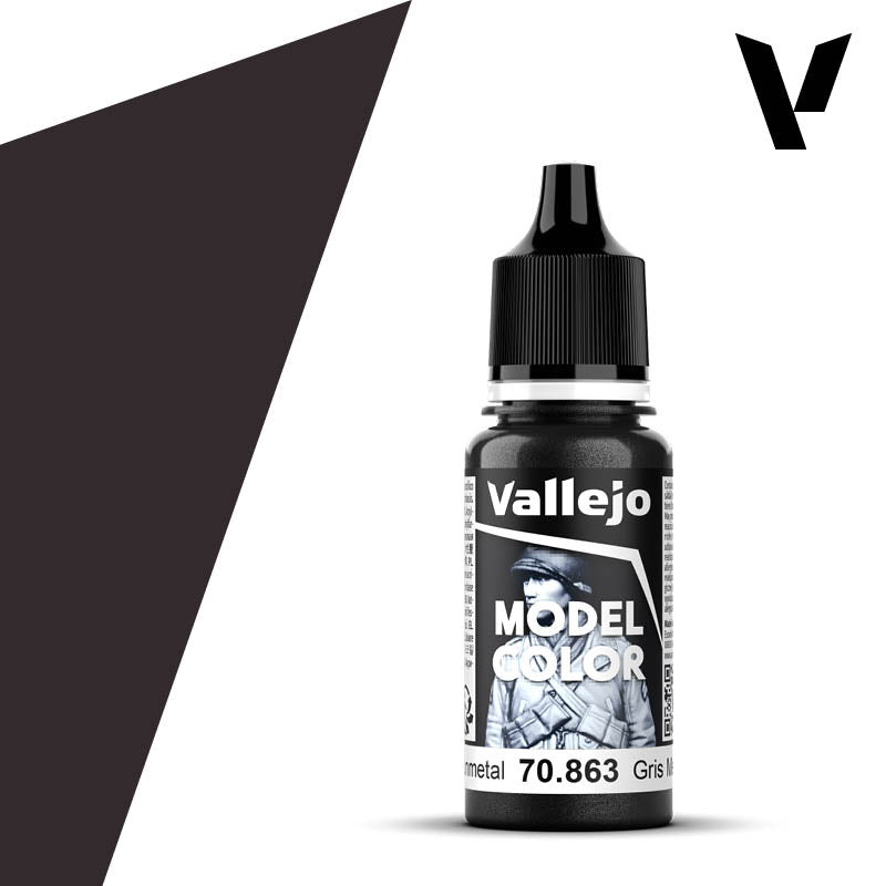 Vallejo Metallic Gunmetal Grey Model Color 17ml 70.863