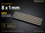 8mm x 1mm N42 Neodymium Disc Magnets