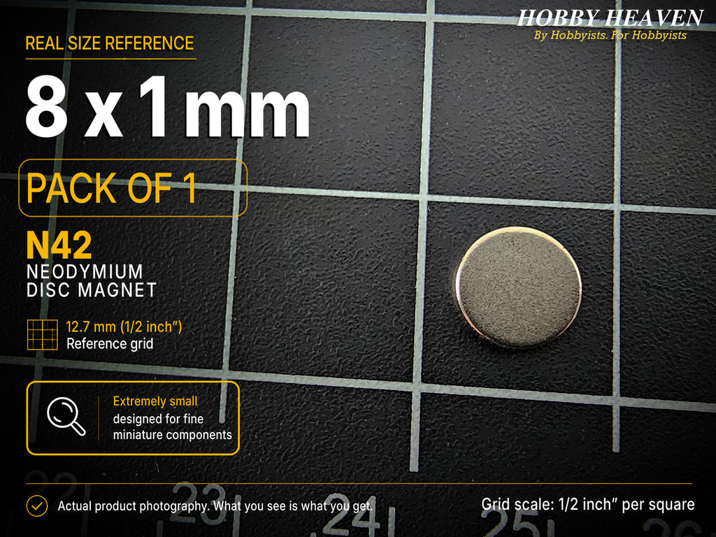 8mm x 1mm N42 Neodymium Disc Magnets