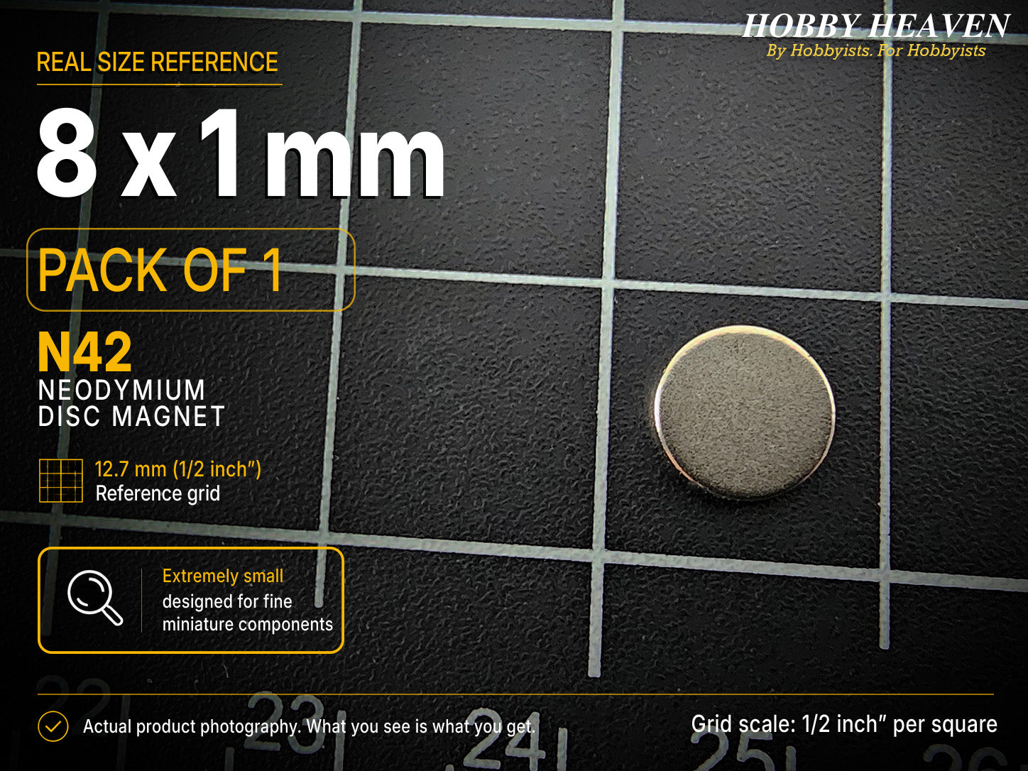 8mm x 1mm N42 Neodymium Disc Magnets