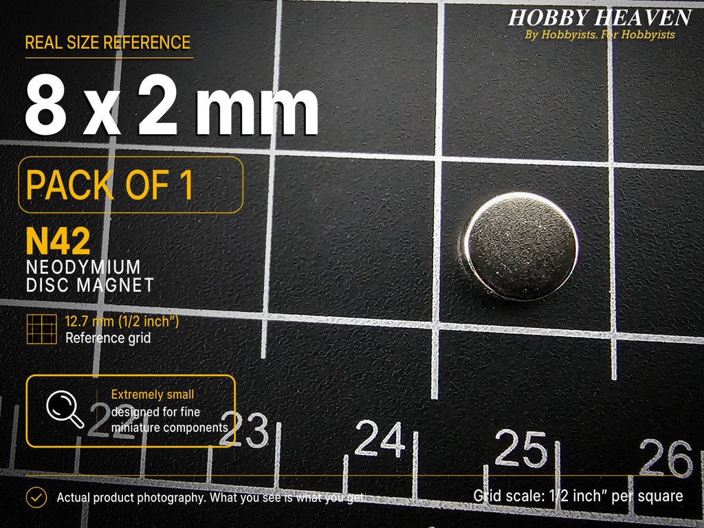 8mm x 2mm N42 Neodymium Disc Magnets