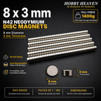 8mm x 3mm N42 Neodymium Disc Magnets