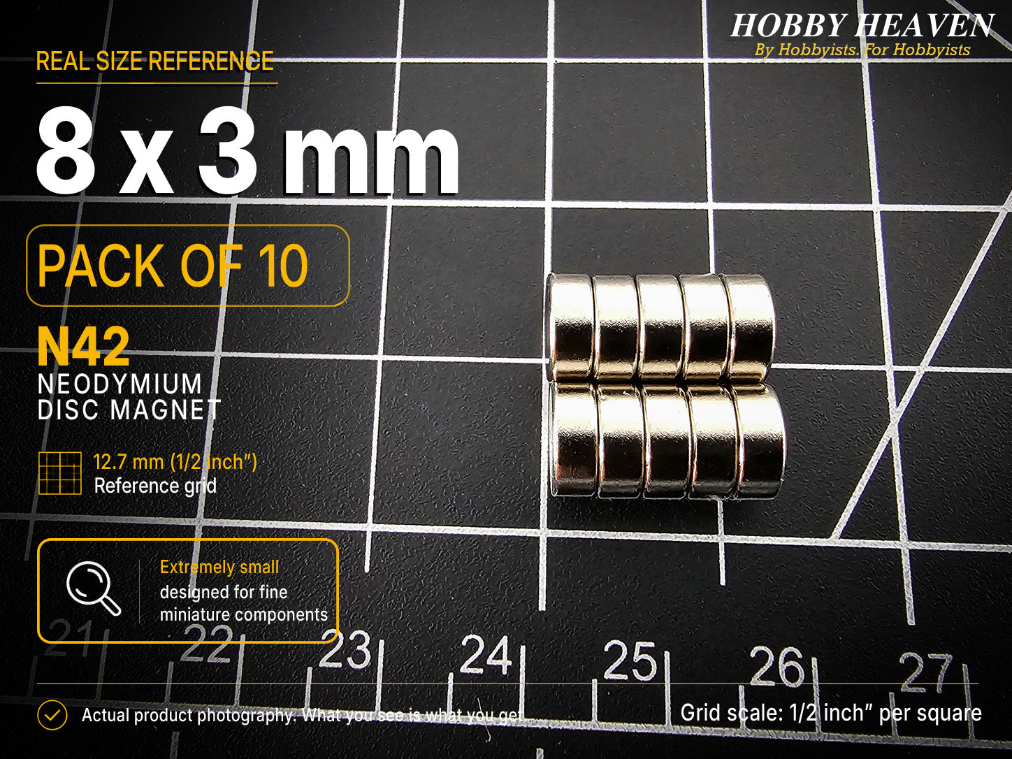 8mm x 3mm N42 Neodymium Disc Magnets
