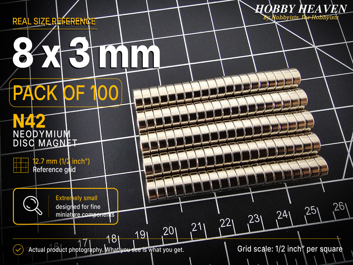 8mm x 3mm N42 Neodymium Disc Magnets