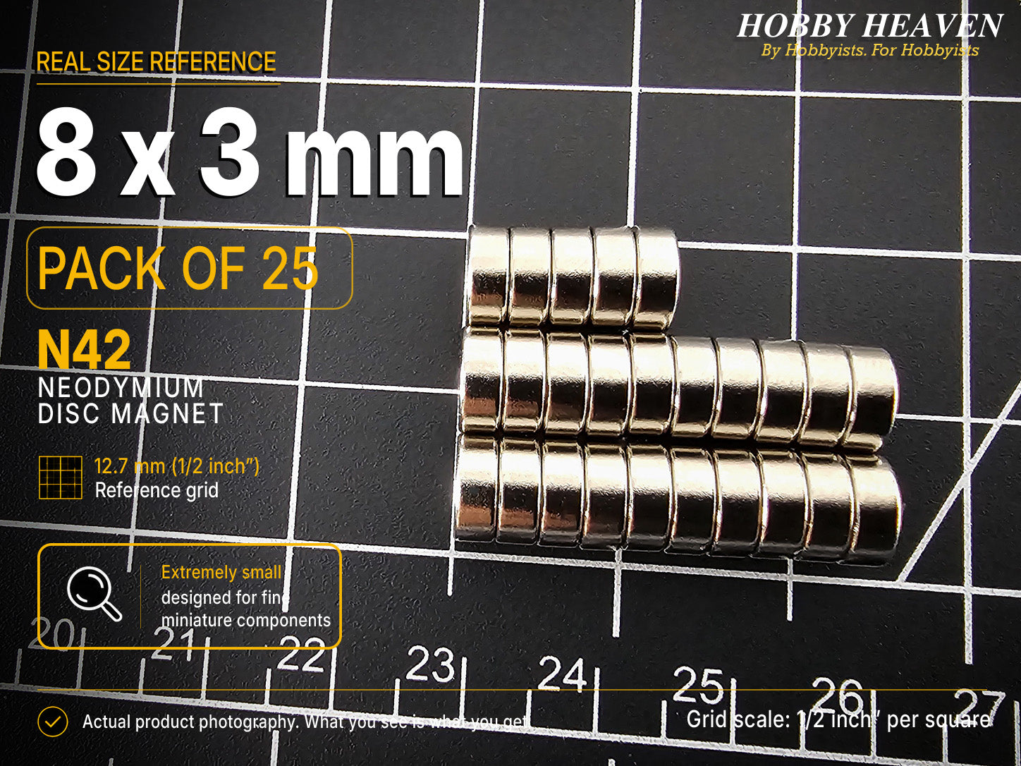 8mm x 3mm N42 Neodymium Disc Magnets