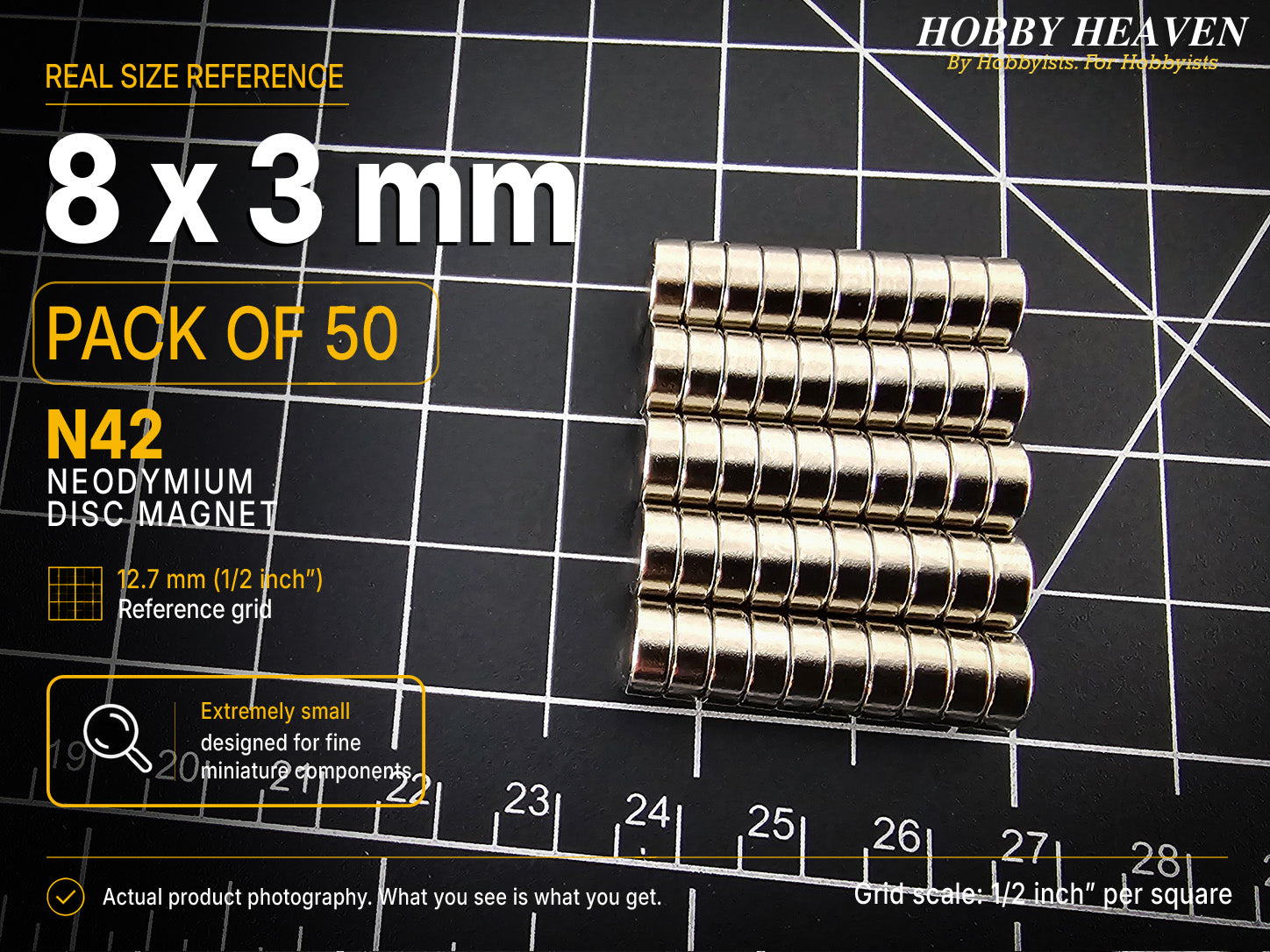 8mm x 3mm N42 Neodymium Disc Magnets