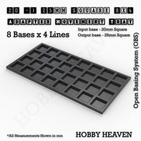 Square and Rectangle Movement Trays Adapters for Tabletop Games
