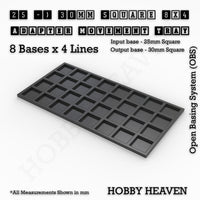 Square and Rectangle Movement Trays Adapters for Tabletop Games
