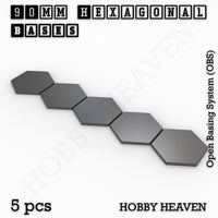 Hexagonal Bases 10mm to 200mm 3d Print Full Range Tabletop Games
