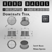 Hero Bases Display Extenders | Convert Gaming Bases to Display Bases & Plinths
