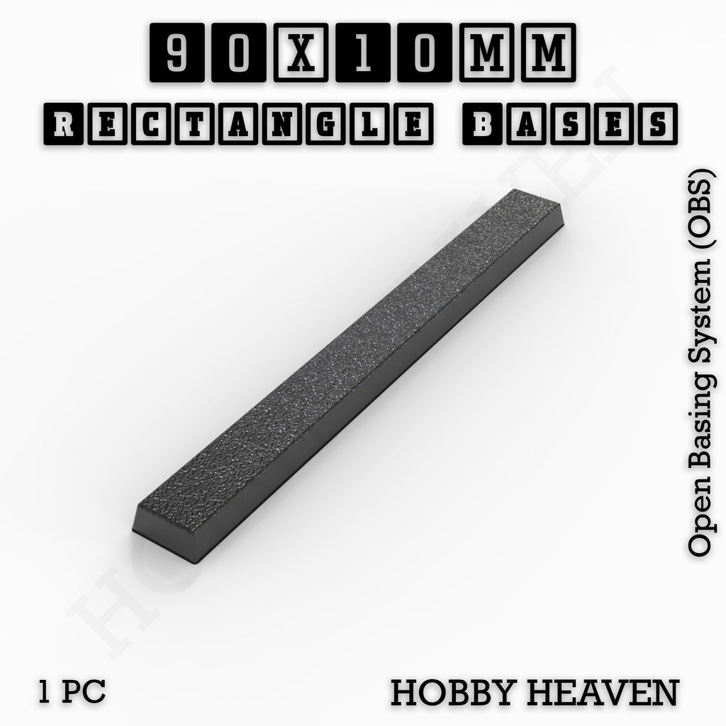 Rectangle Bases Range Sizes - 75x30mm to 125x40mm Medium Sizes 3d Print Full Range Tabletop Games