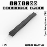 Rectangle Bases Range Sizes - 75x30mm to 125x40mm Medium Sizes 3d Print Full Range Tabletop Games