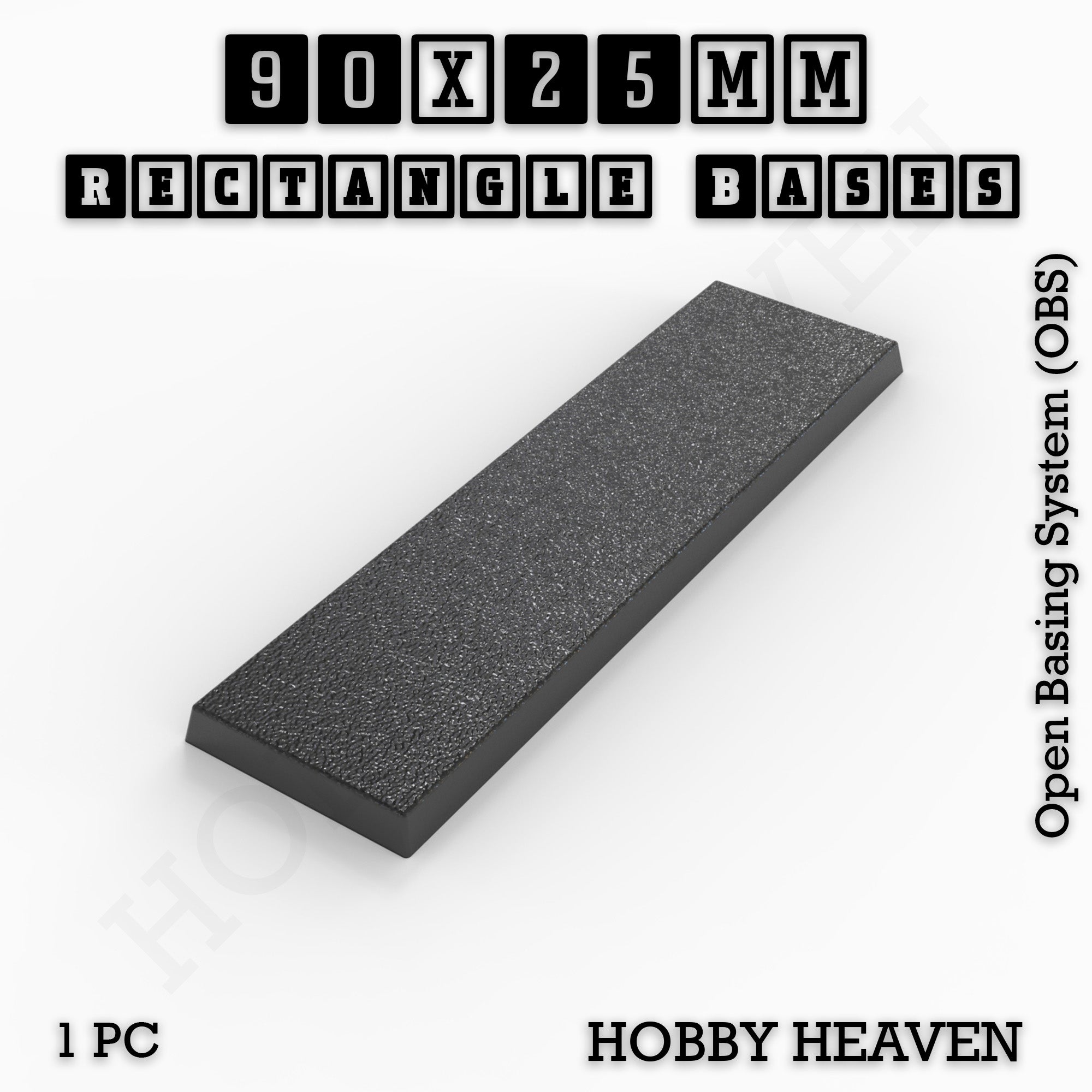 Rectangle Bases Range Sizes - 75x30mm to 125x40mm Medium Sizes 3d Print Full Range Tabletop Games