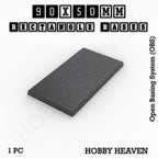 Rectangle Bases Range Sizes - 75x30mm to 125x40mm Medium Sizes 3d Print Full Range Tabletop Games