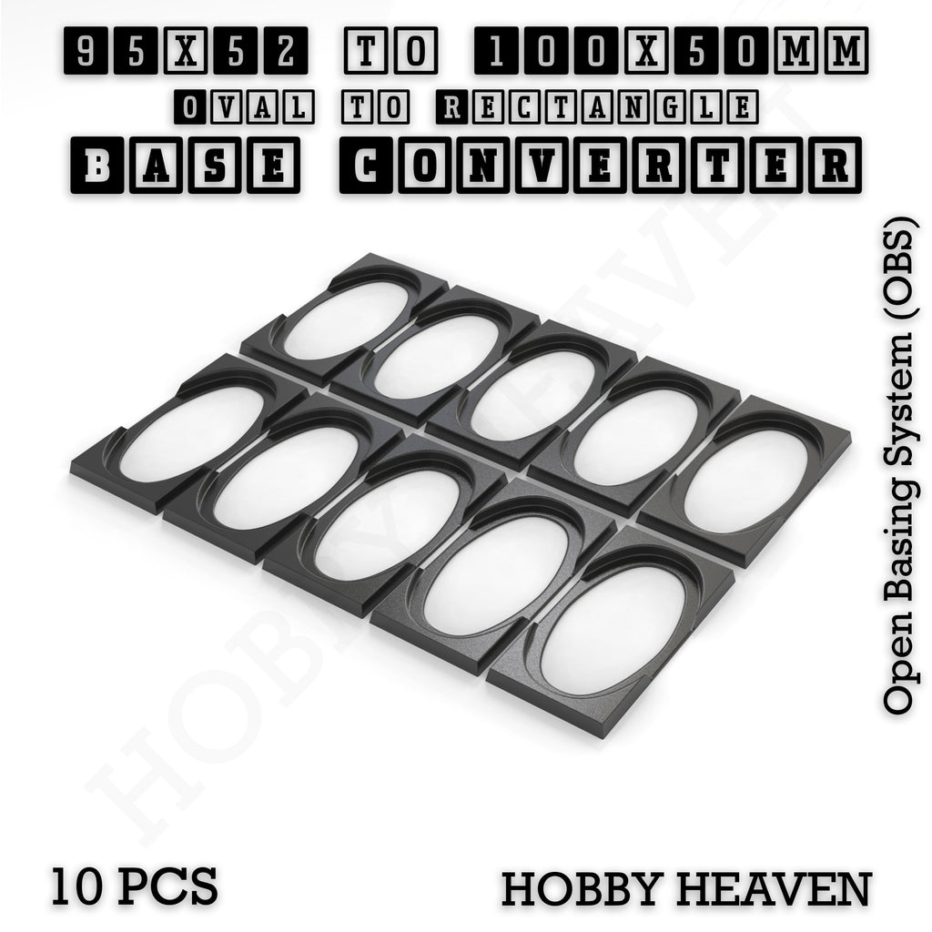 Wargaming Oval to Rectangle Base Converters – Tabletop Games | 3D Printed Tabletop Accessories