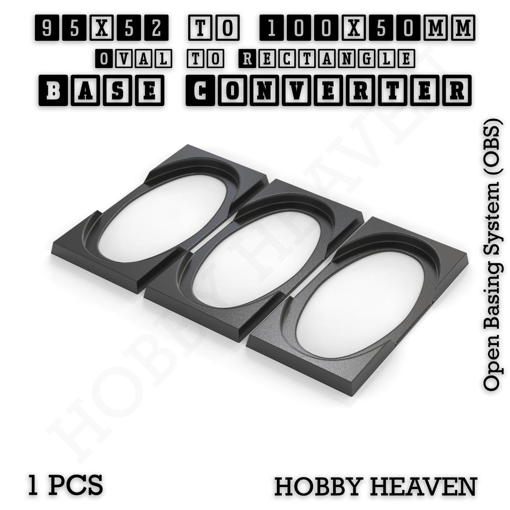Wargaming Oval to Rectangle Base Converters – Tabletop Games | 3D Printed Tabletop Accessories
