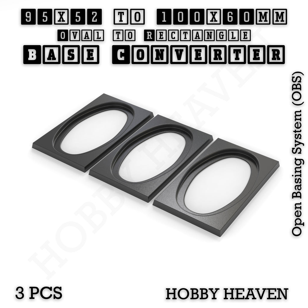 Wargaming Oval to Rectangle Base Converters – Tabletop Games | 3D Printed Tabletop Accessories
