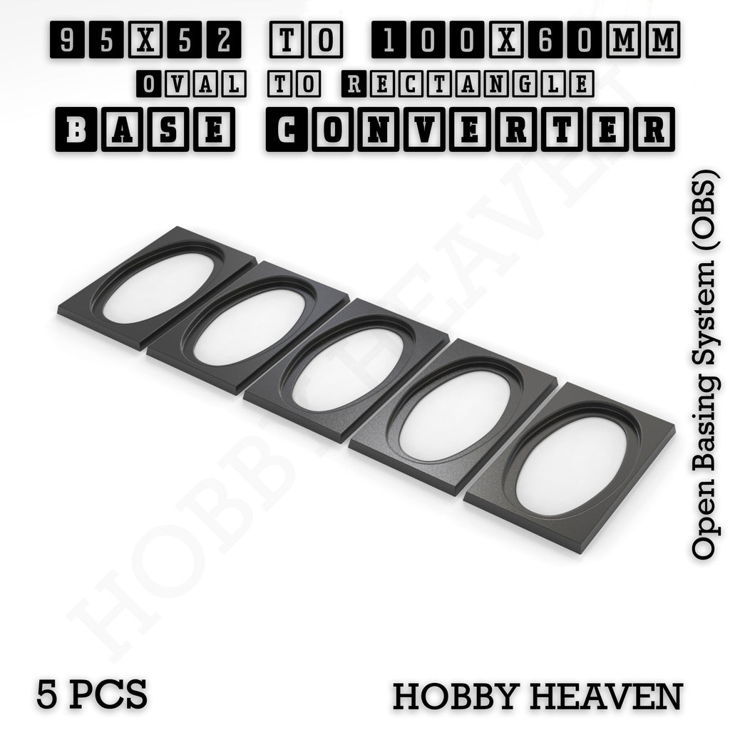 Wargaming Oval to Rectangle Base Converters – Tabletop Games | 3D Printed Tabletop Accessories