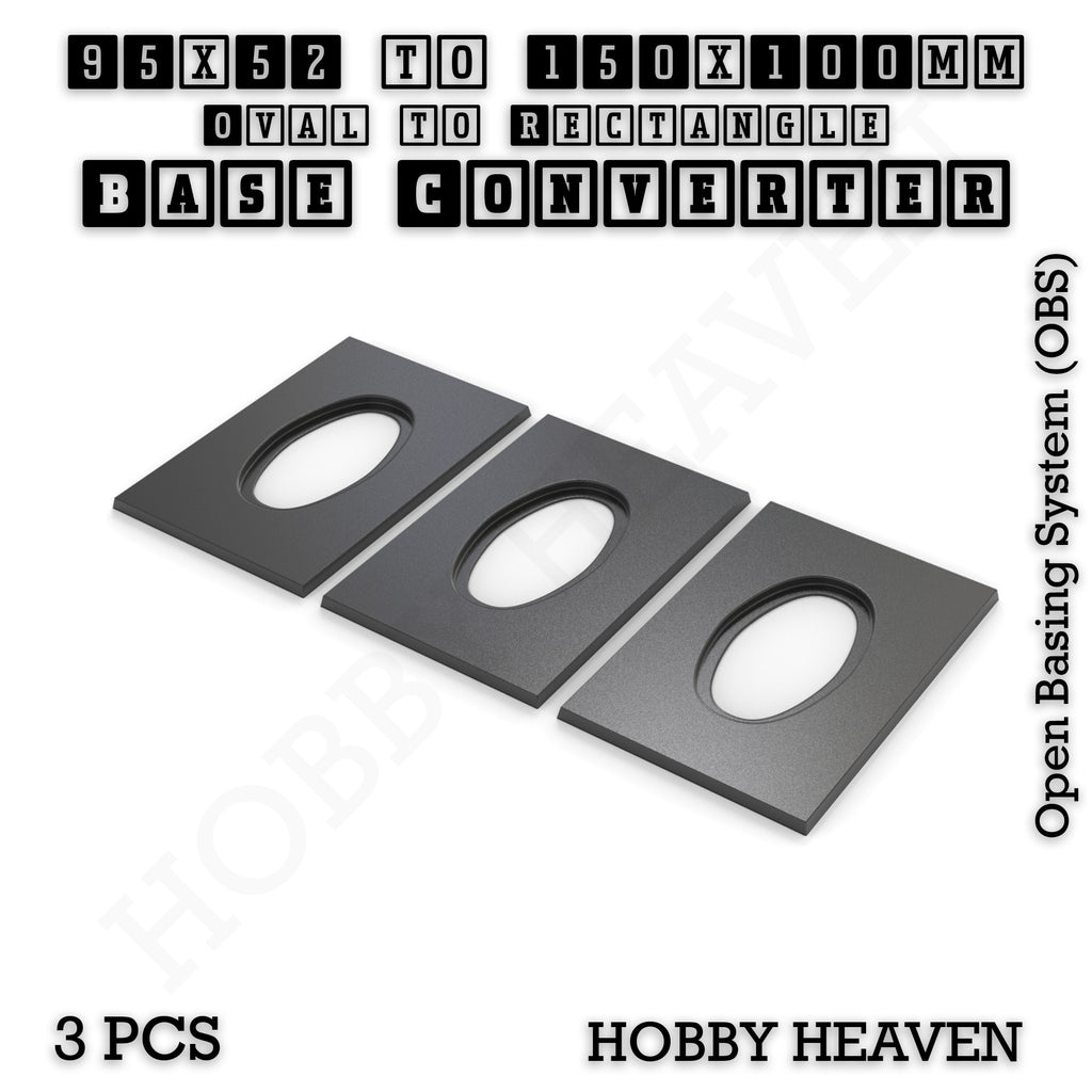 Wargaming Oval to Rectangle Base Converters – Tabletop Games | 3D Printed Tabletop Accessories