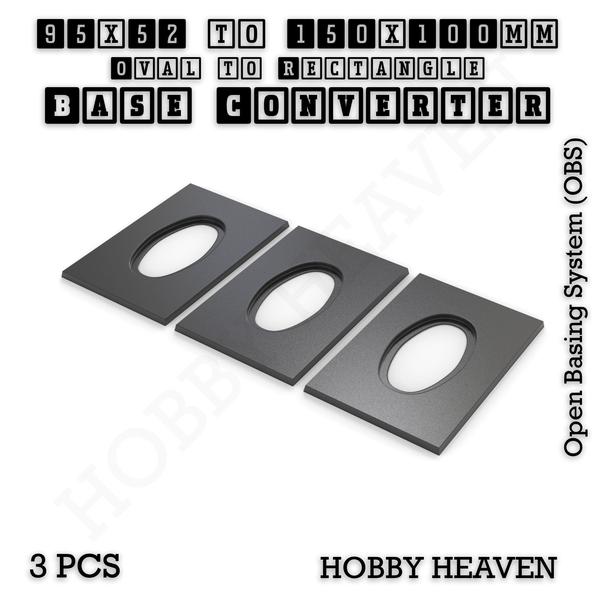 Wargaming Oval to Rectangle Base Converters – Tabletop Games | 3D Printed Tabletop Accessories