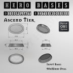 Hero Bases Display Extenders | Round and Ovals | Convert Gaming Bases to Display Bases & Plinths