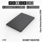 Rectangle Bases Range Sizes - 75x30mm to 125x40mm Medium Sizes 3d Print Full Range Tabletop Games